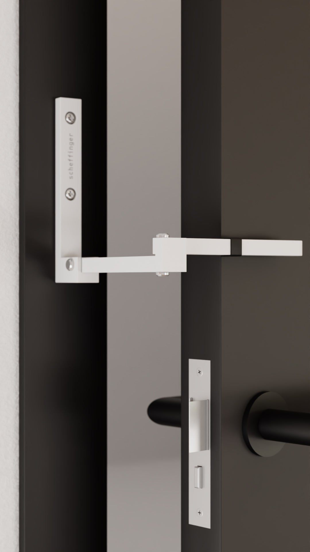 Moderne Haustür mit Scheffinger Türriegel: Perfekte Symbiose aus Stil und Sicherheit.